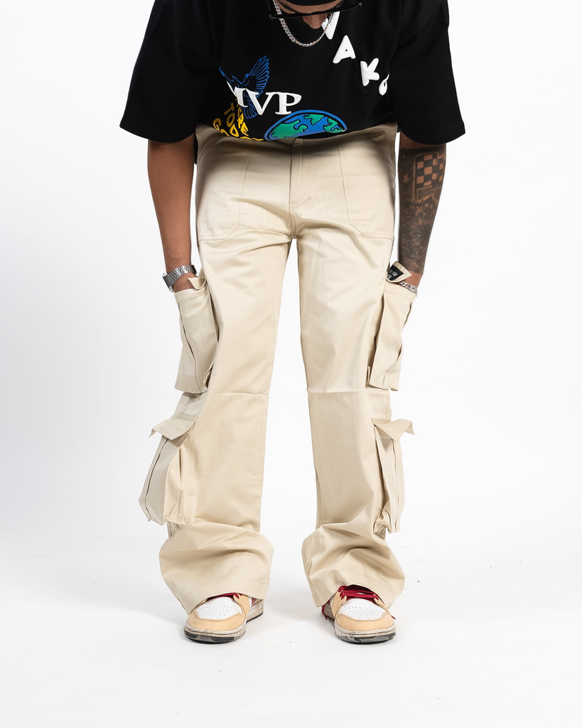 Unisex Beige Utility Cargo