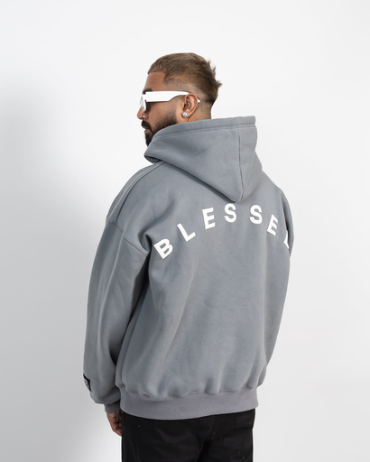 Blessed'  Grey Hoodie